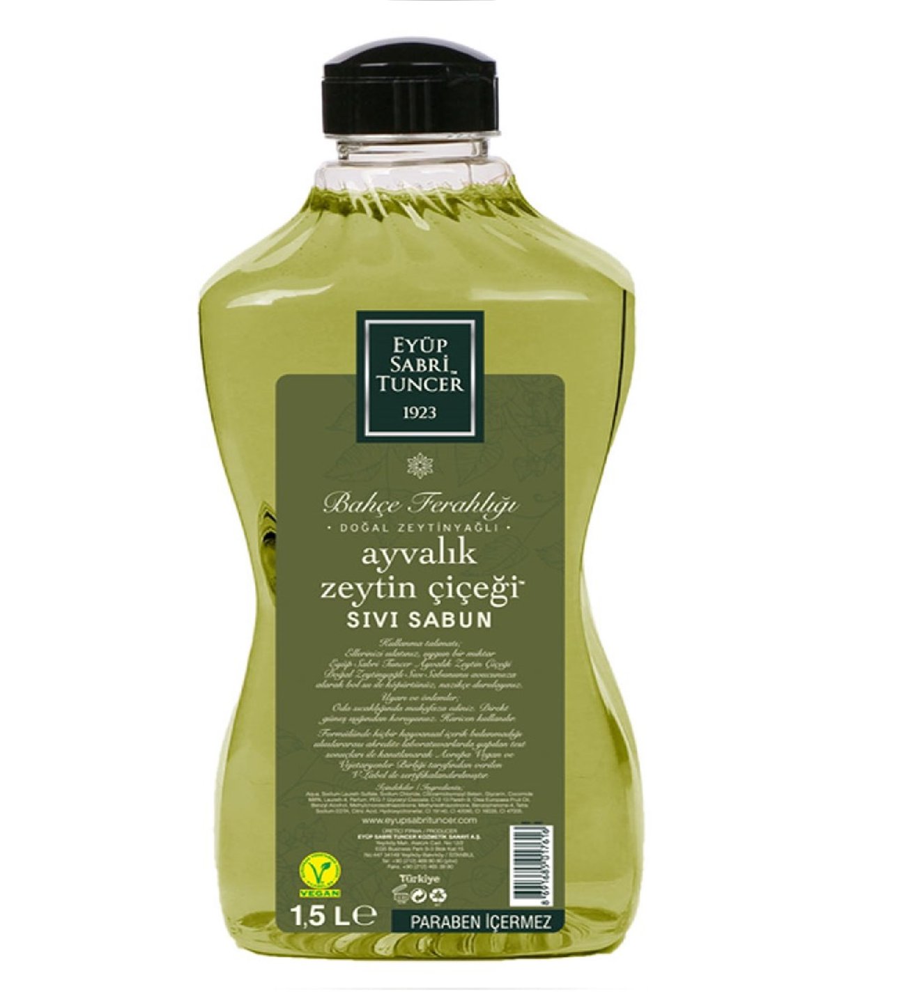 Eyüp sabri tuncer zeytinyağlı sıvı el sabunu zeytin çiçeği 1,5 lt