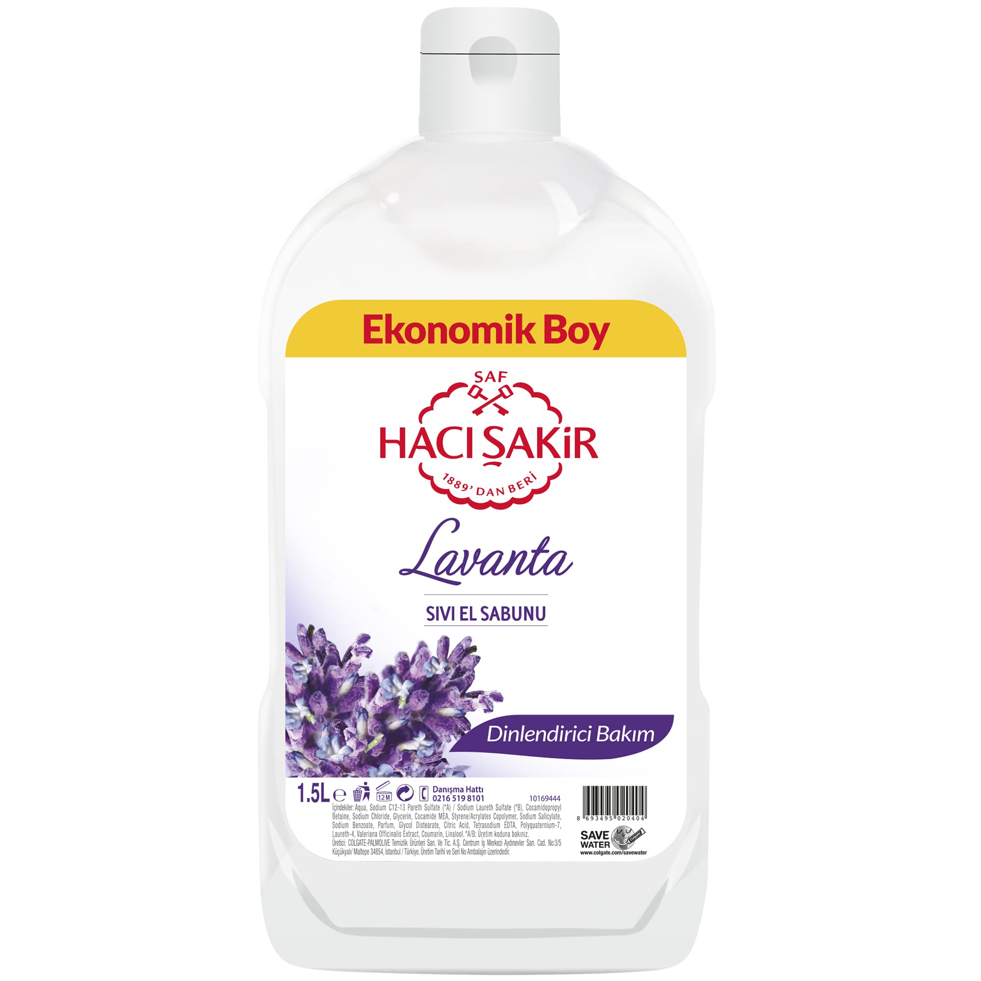 Hacı Şakir Sıvı Sabun Lavanta 1500 ml 