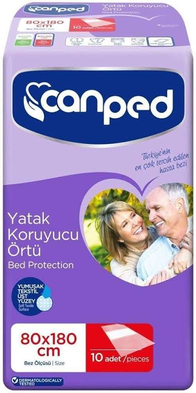 Canped yatak koruyucu örtü 80x180 cm 10lu